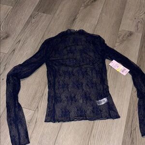 Elegant navy blue wild fable Lace Top